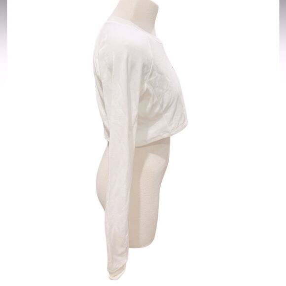 Gymshark Long Sleeve Crop Top White Size XS NWOT - Picture 4 of 7